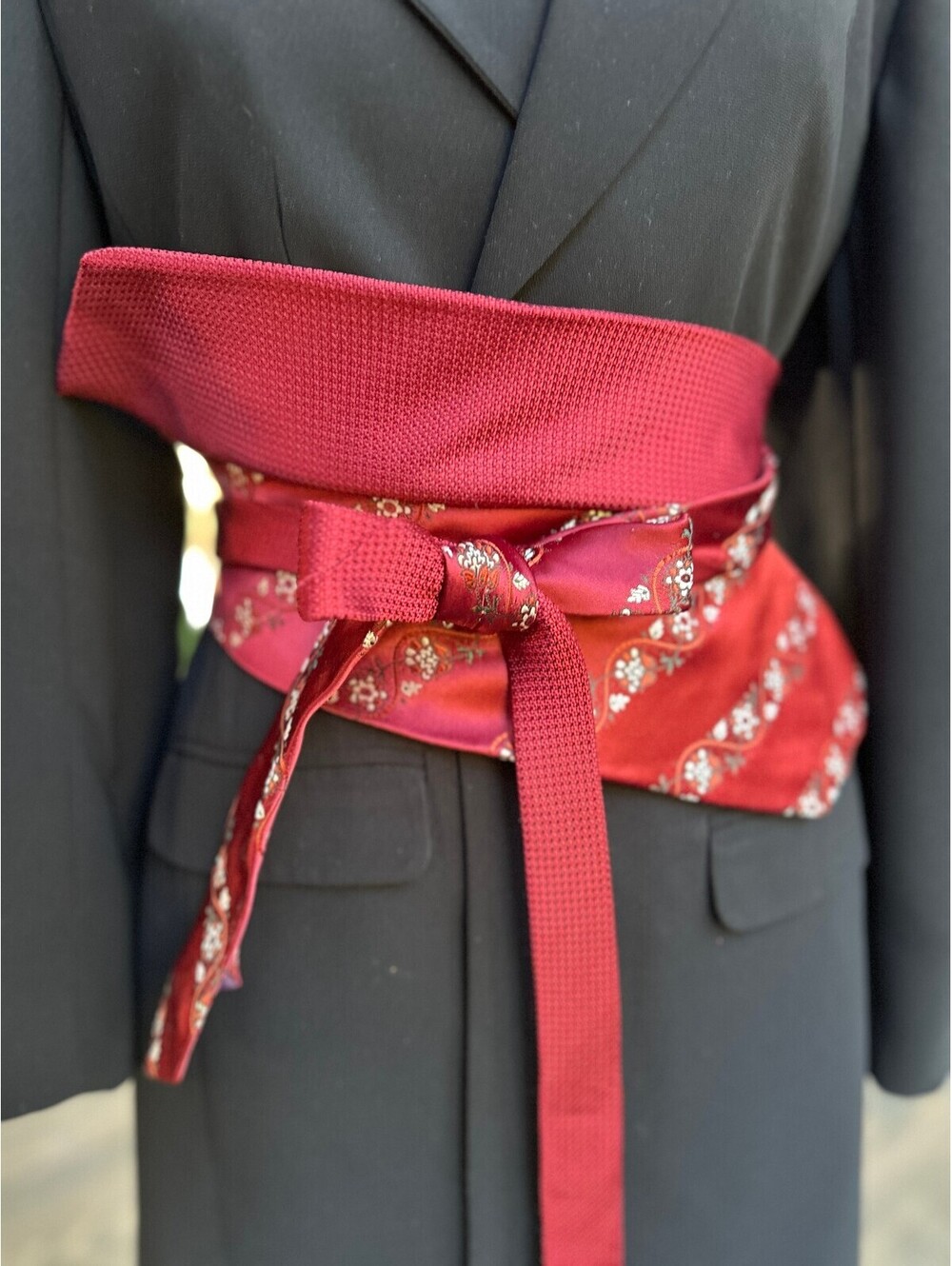 Upcycled Silk Obi Belt | Corset Style | OOAK | OS